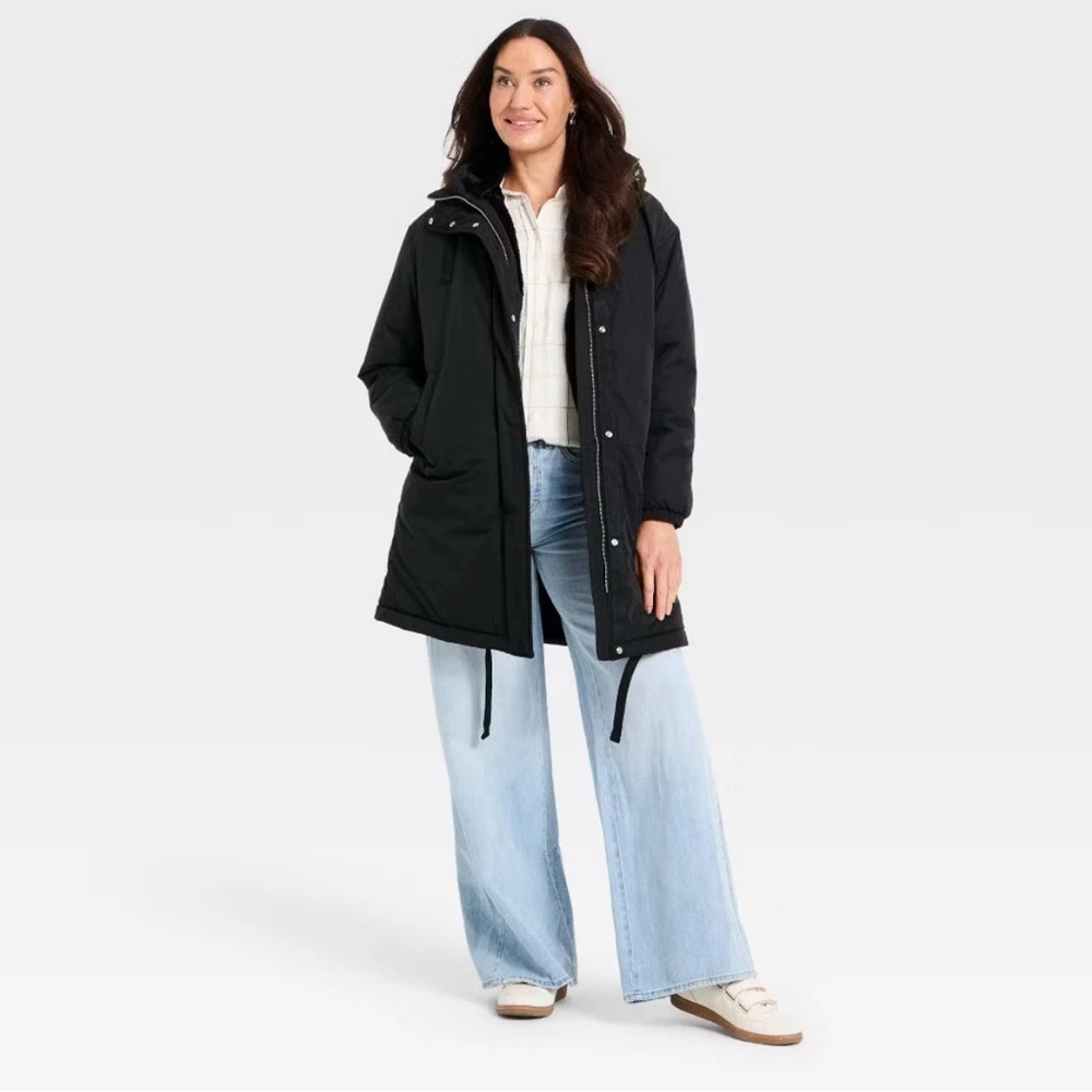 NWT Women's Parka Jacket - Universal Thread Black XS